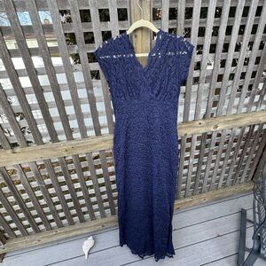 Marina Navy Lace Maxi Dress Size 8
